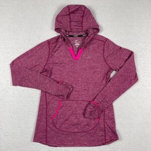 Nike Running Hoodie Womens Medium Pink Dri-FIT Pullover Thumbholes Running‎ Jog